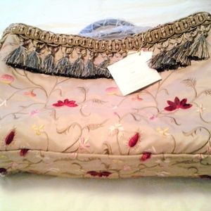 Embroidered Silk Tote Bag. New!